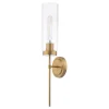Stella Polished Bronze & Glass Wall Light