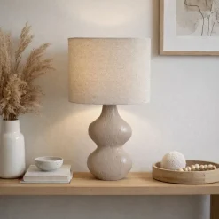 Stephanie Beige Resin Table Lamp