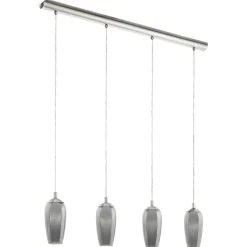 Stephie 4 Light Ceiling Light Bar Satin Nickel