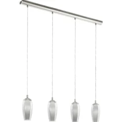 Stephie 4 Light Ceiling Light Bar Satin Nickel