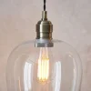 Stourton Antique Brass & Glass Pendant Ceiling Light
