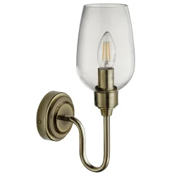 Stourton Antique Brass & Glass Wall Light
