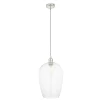 Stourton Nickel & Glass Pendant Ceiling Light Large