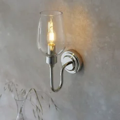 Stourton Nickel & Glass Wall Light
