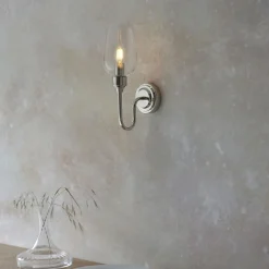 Stourton Nickel & Glass Wall Light