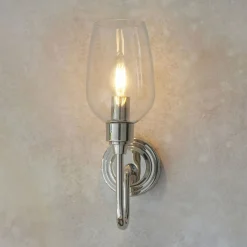 Stourton Nickel & Glass Wall Light