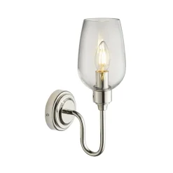 Stourton Nickel & Glass Wall Light
