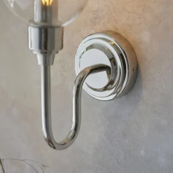 Stourton Nickel & Glass Wall Light