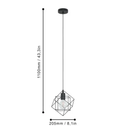Straiton Black Pendant Ceiling Light
