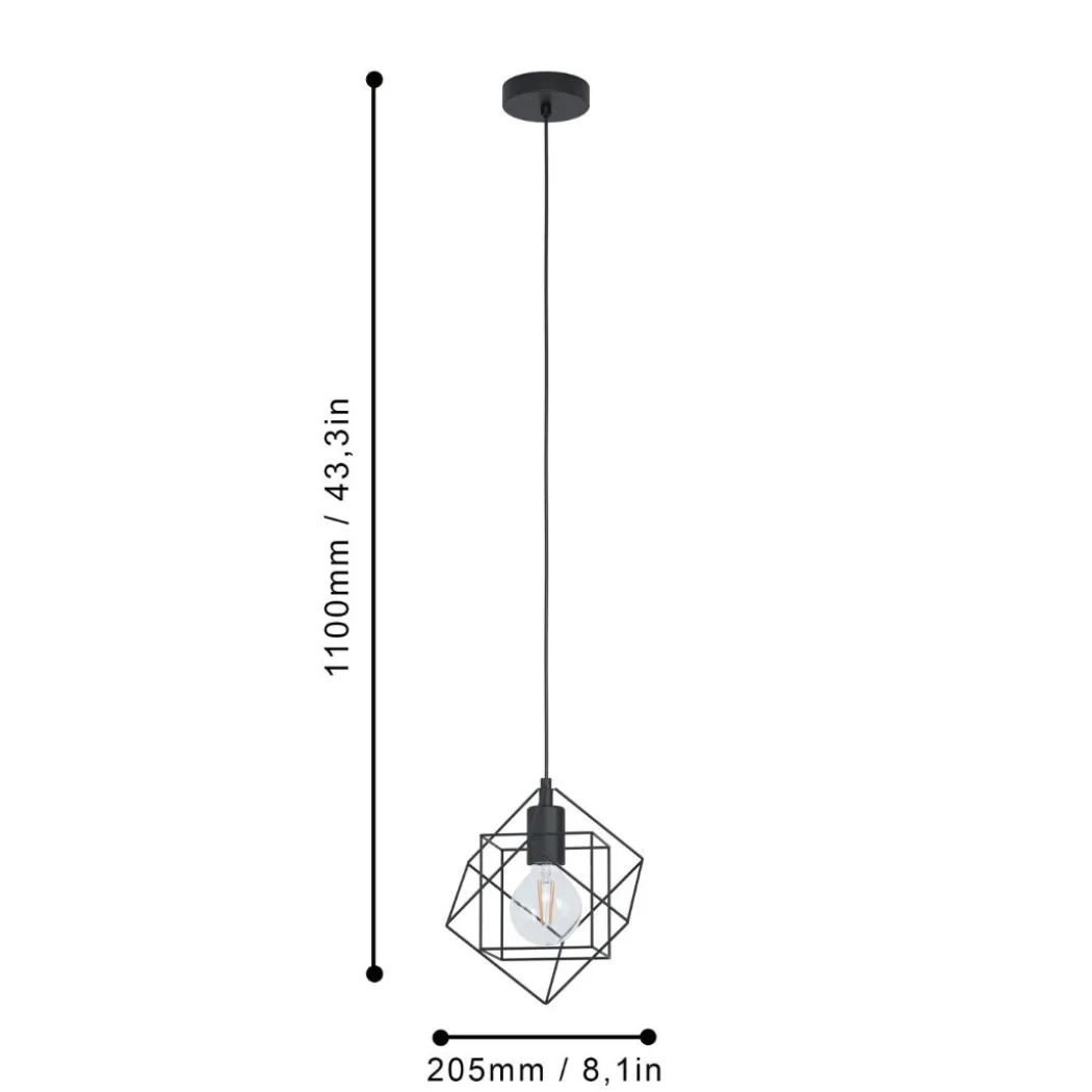 Straiton Black Pendant Ceiling Light