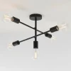 Studio 5 Light Semi Flush Black Ceiling Light