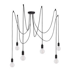 Studio 6-Light Matte Black Pendant Ceiling Light