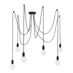 Studio 6-Light Matte Black Pendant Ceiling Light