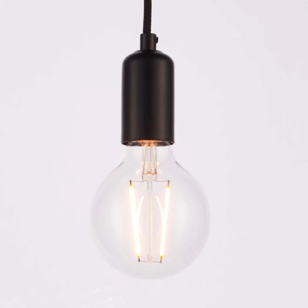 Studio 6-Light Matte Black Pendant Ceiling Light