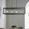 Sully 4 Light Matte Black Ceiling Pendant Bar
