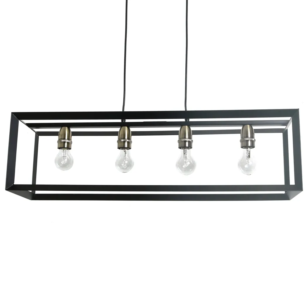 Sully 4 Light Matte Black Ceiling Pendant Bar
