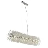 Sunburst 16 Light Polished Chrome & Glass Ceiling Pendant Bar