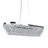 Susanna 4 Light Polished Chrome & Jewel Bead Linear Ceiling Pendant