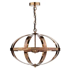 Symbol 3 Light Ceiling Light Copper