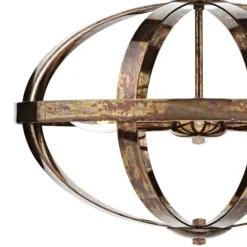 Symbol 3 Light Ceiling Light Copper