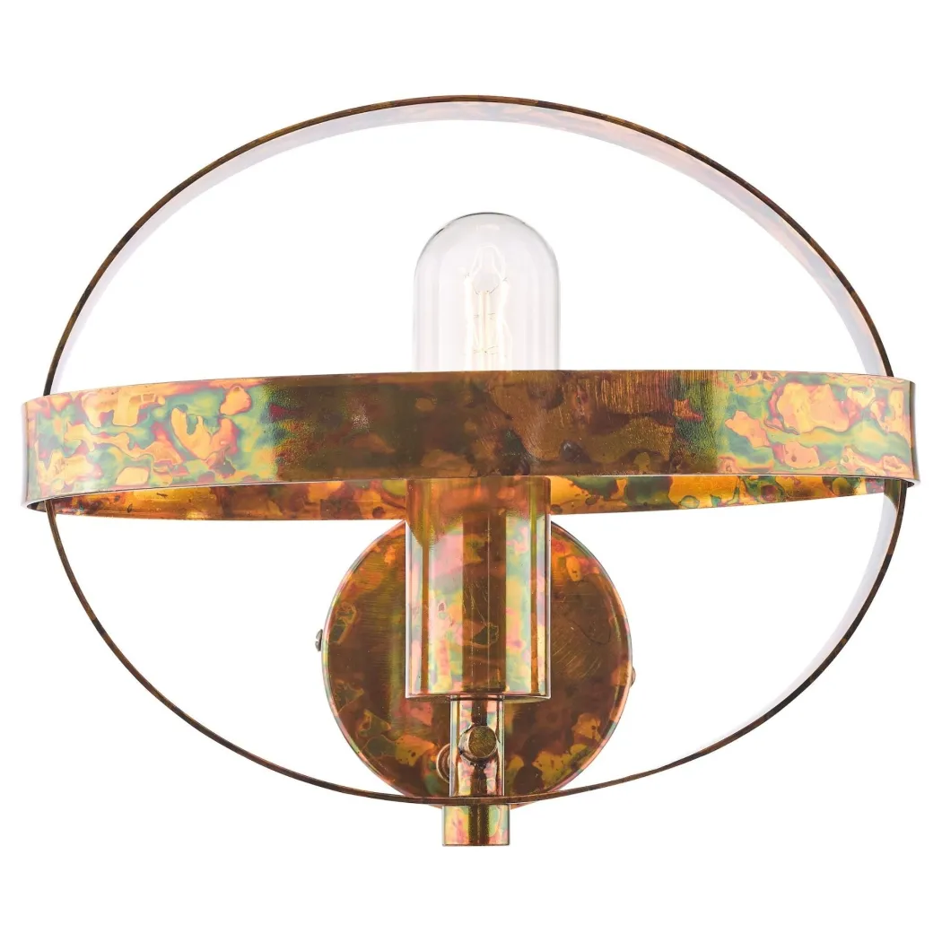 Symbol Mottled Copper Wall Light