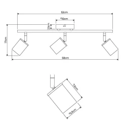 Talbot Brushed Nickel 3-Spot Bar