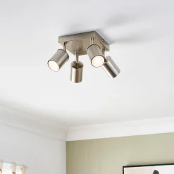 Talbot 4-Light Brushed Nickel Spot Plate