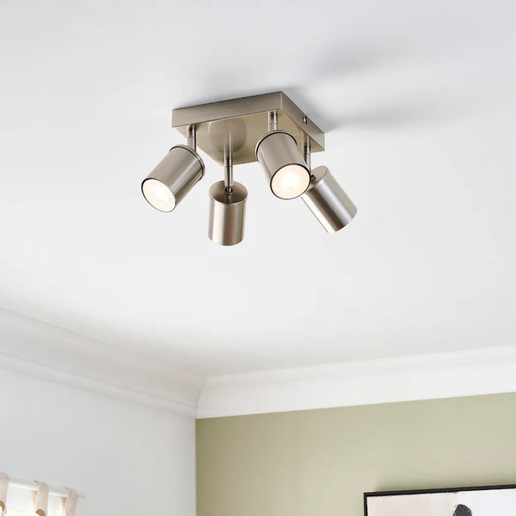 Talbot 4-Light Brushed Nickel Spot Plate