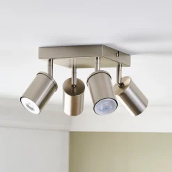 Talbot 4-Light Brushed Nickel Spot Plate