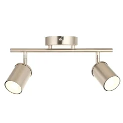 Talbot 2-Light Brushed Nickel Spotlight Bar