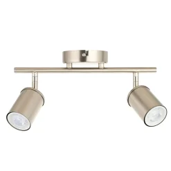 Talbot 2-Light Brushed Nickel Spotlight Bar