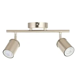 Talbot 2-Light Brushed Nickel Spotlight Bar
