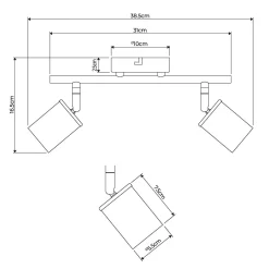Talbot 2-Light Brushed Nickel Spotlight Bar