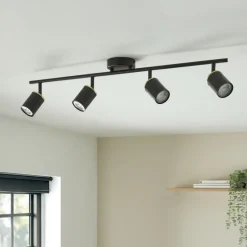 Talbot Matte Black 4-Spot Bar