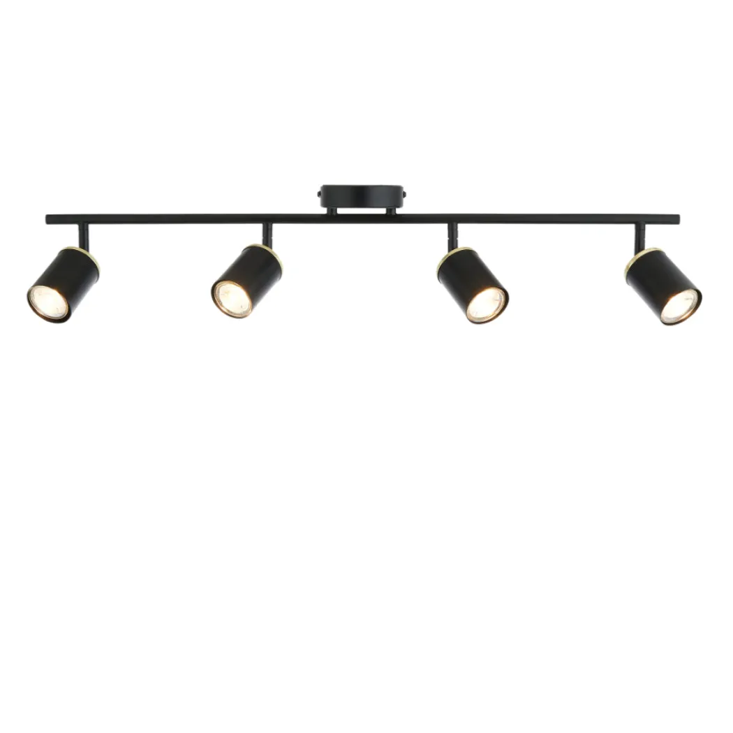Talbot Matte Black 4-Spot Bar