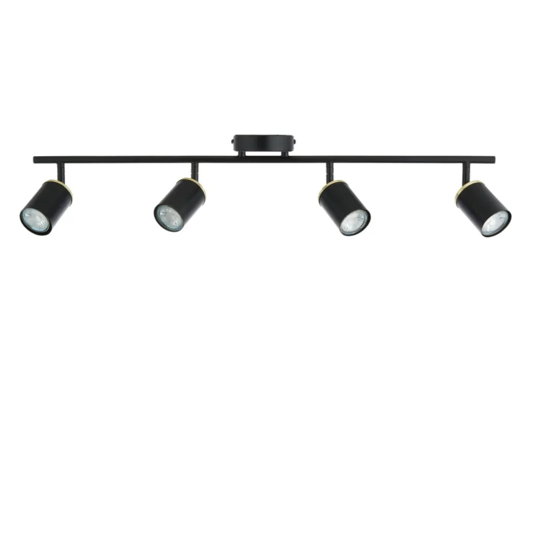 Talbot Matte Black 4-Spot Bar