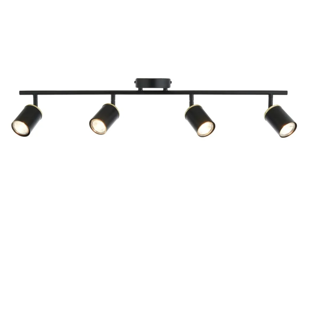 Talbot Matte Black 4-Spot Bar