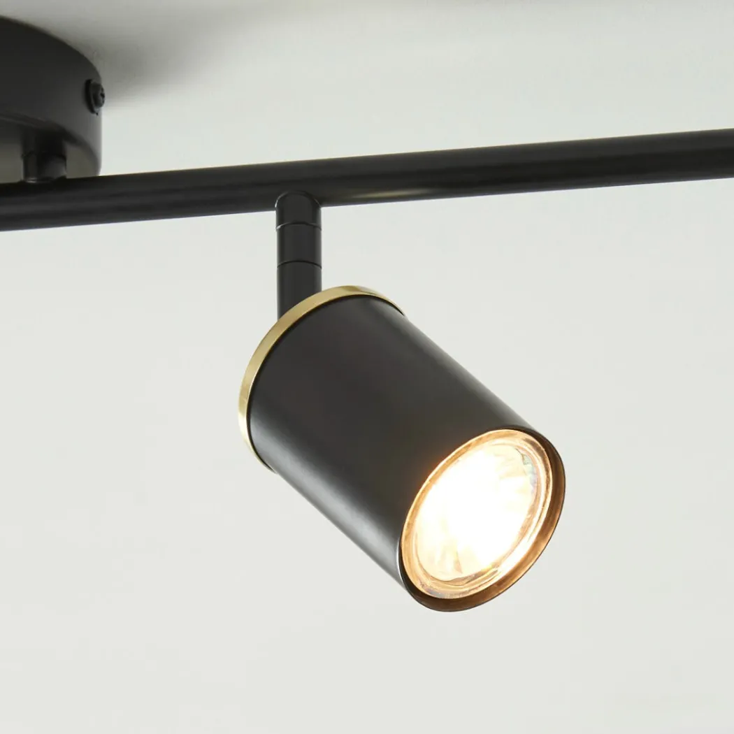 Talbot Matte Black 4-Spot Bar