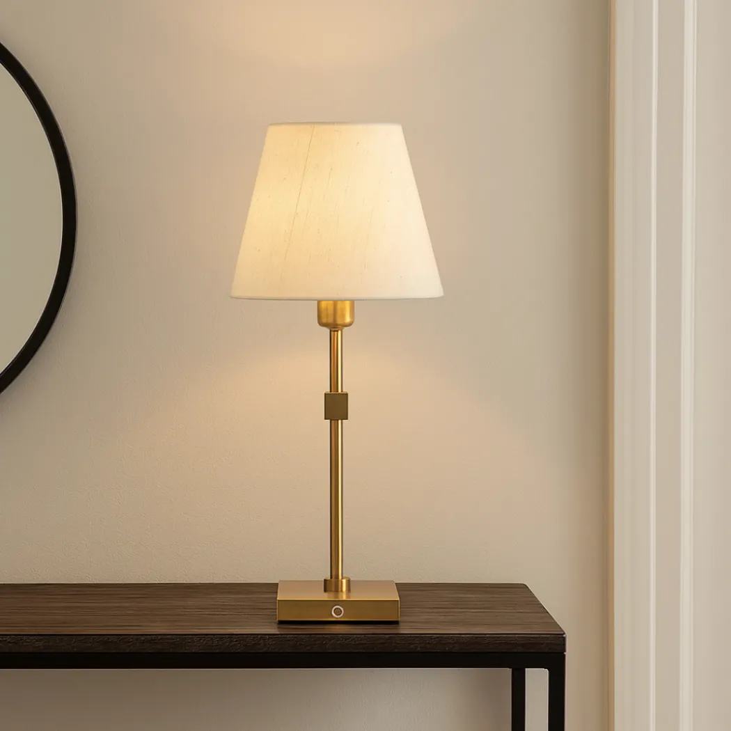 Taliah Antique Brass Rechargeable Table Lamp