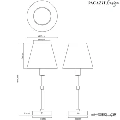 Taliah Antique Brass Rechargeable Table Lamp