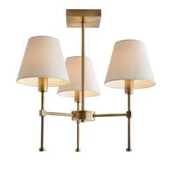 Taliah 3-Light Antique Brass Semi-Flush Ceiling Light