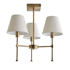 Taliah 3-Light Antique Brass Semi-Flush Ceiling Light