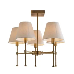 Taliah 5-Light Antique Brass Semi-Flush Ceiling Light