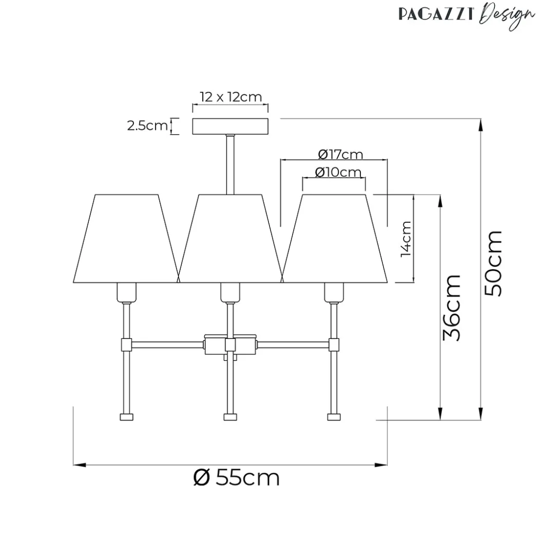 Taliah 5-Light Antique Brass Semi-Flush Ceiling Light