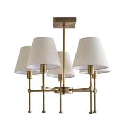Taliah 5-Light Antique Brass Semi-Flush Ceiling Light