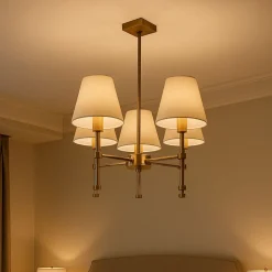 Taliah 5-Light Antique Brass Semi-Flush Ceiling Light