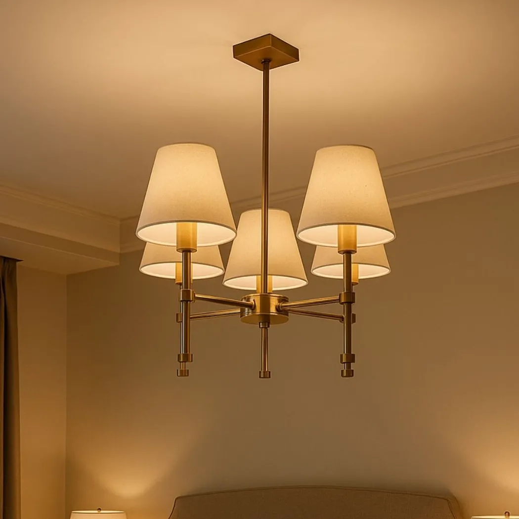 Taliah 5-Light Antique Brass Semi-Flush Ceiling Light