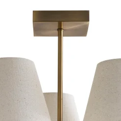 Taliah 5-Light Antique Brass Semi-Flush Ceiling Light