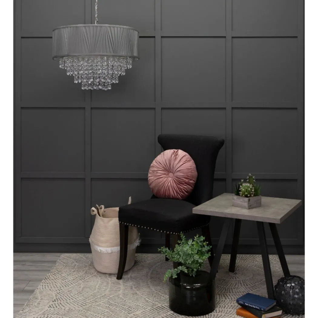 Talula Grey & Crystal Ceiling Pendant