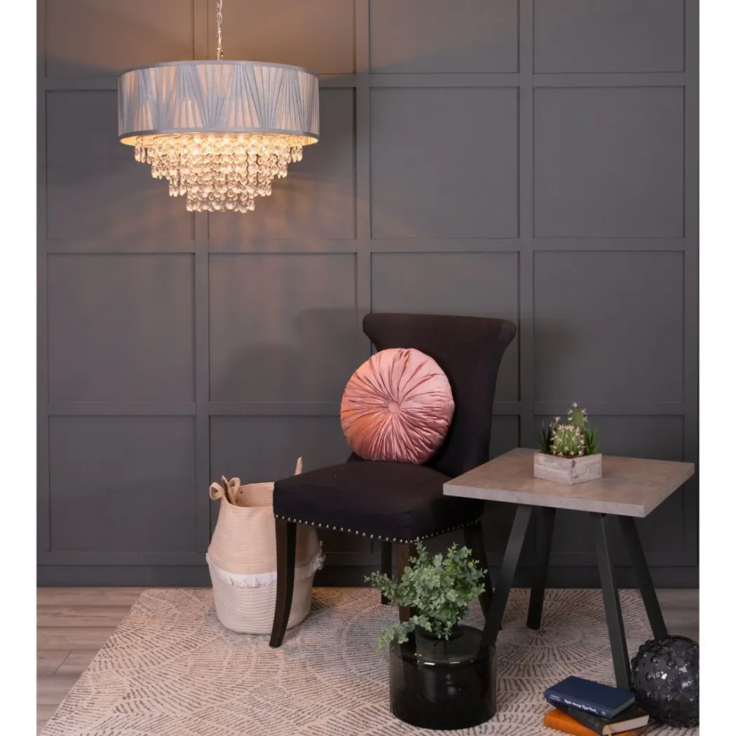 Talula Grey & Crystal Ceiling Pendant